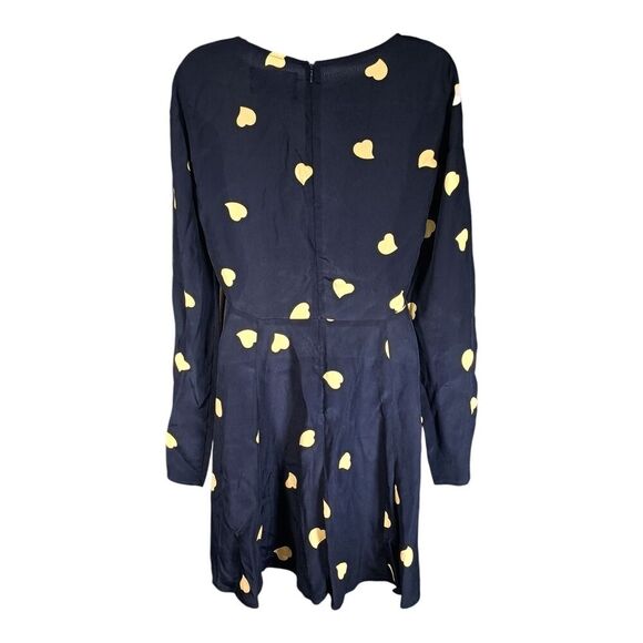 Reformation Dress 6 Womens Blue Luv It Mini Short Long Sleeve V-Neck Viscose - Picture 2 of 4